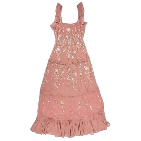 ASOS Dresses & Skirts - ASOS Cami Embellished Maxi Dress Bridesmaid Gown Embroidered Rose Ethereal Fairy